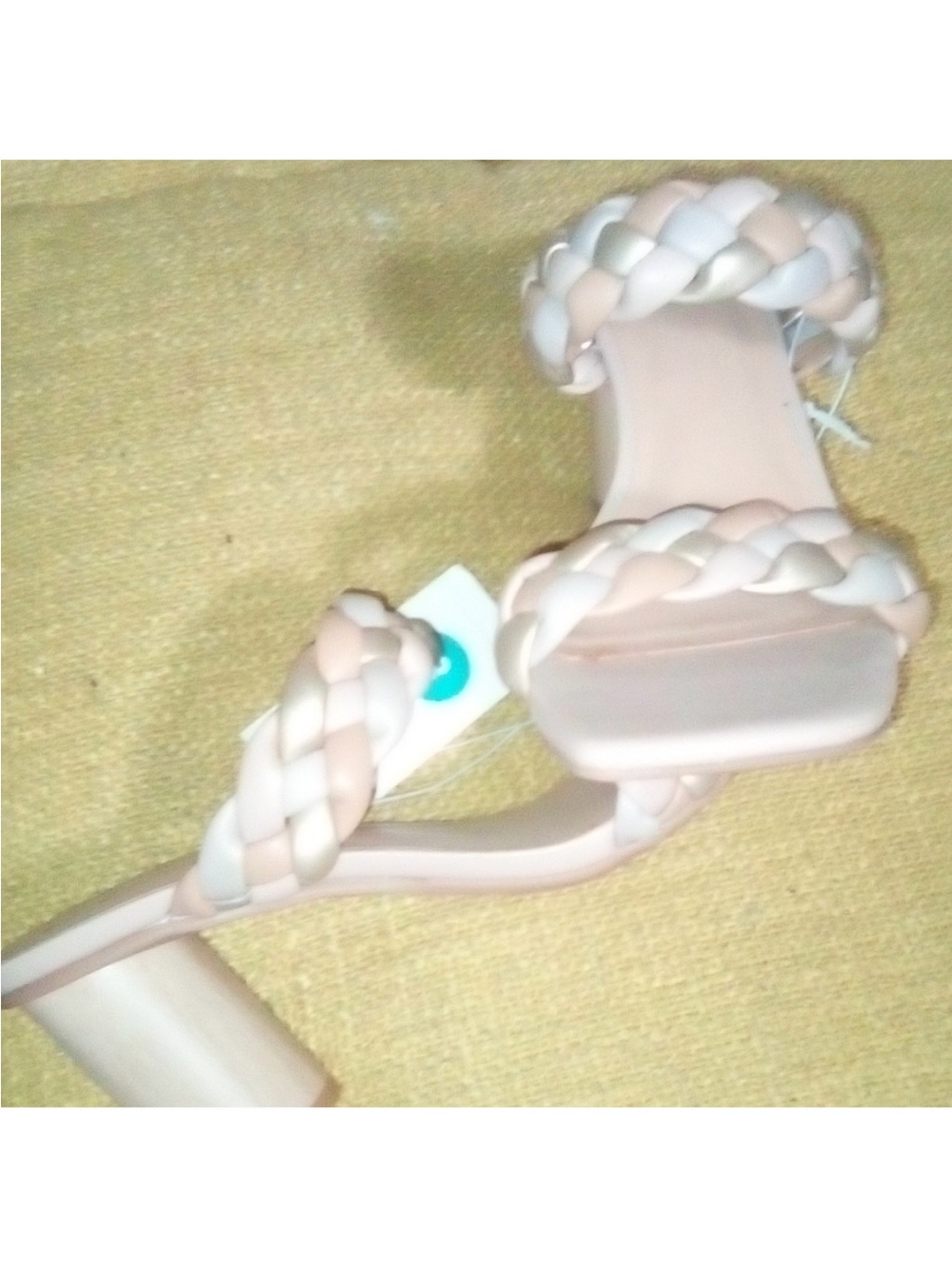 a new day Blush and Cream Braided Double-Strap Slide Sandals - Picture 3 of 8
